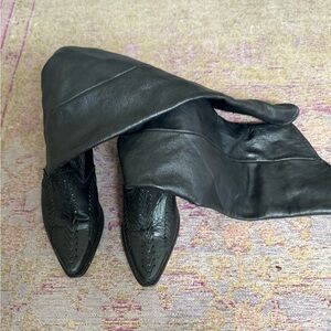 Leather cowboy boots by Zodiac.